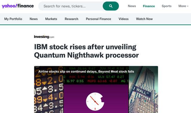 IBM推出最先进“量子夜鹰”处理器明确今年底交付 title=